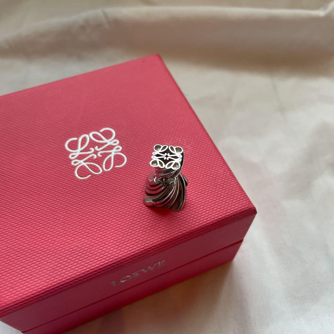 LOEWE ロエベ ツイード ピアス 925 シルバー