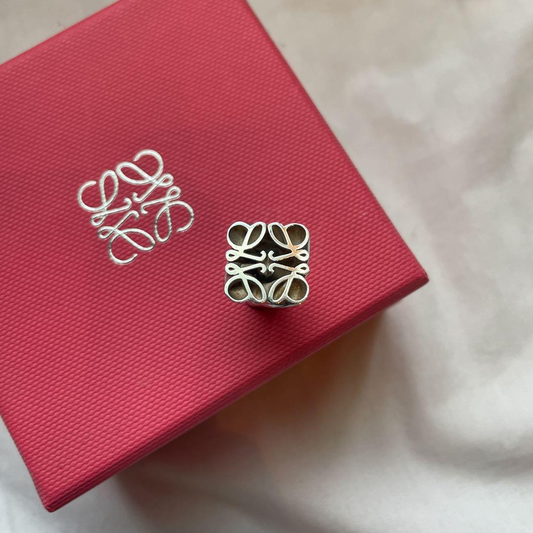 LOEWE ロエベ ツイード ピアス 925 シルバー