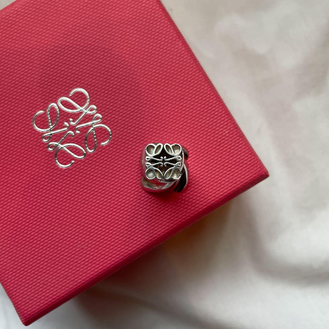 LOEWE ロエベ ツイード ピアス 925 シルバー