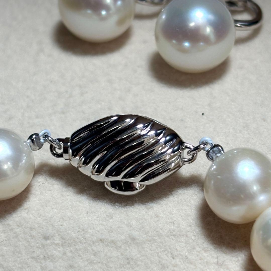 超大珠✨　パール　ネックレス　イヤリング　9.4-10.1 本真珠　SILVER