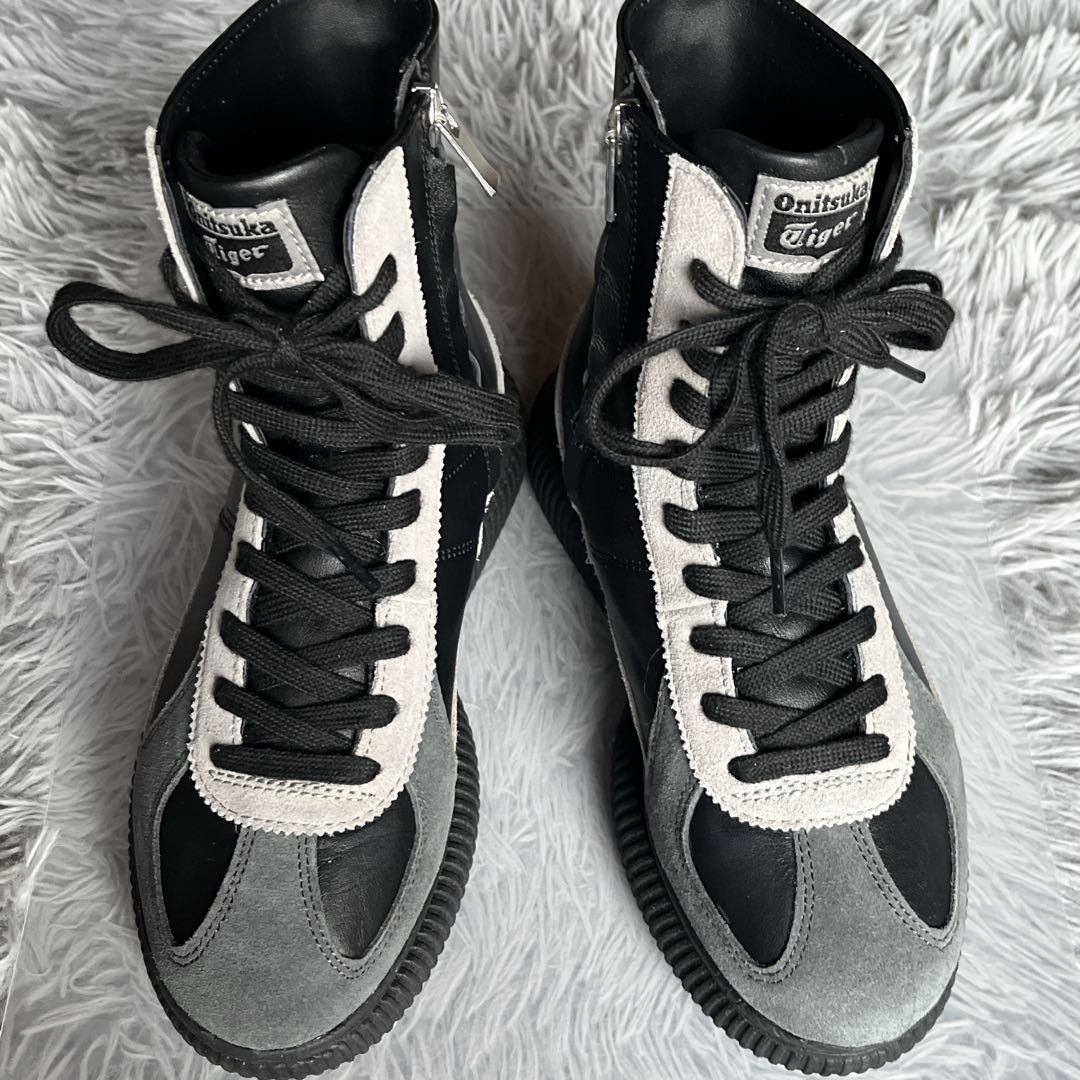 オニツカタイガー デレシティ ブーツ 22.5 黒 シューズ 厚底 靴 防寒