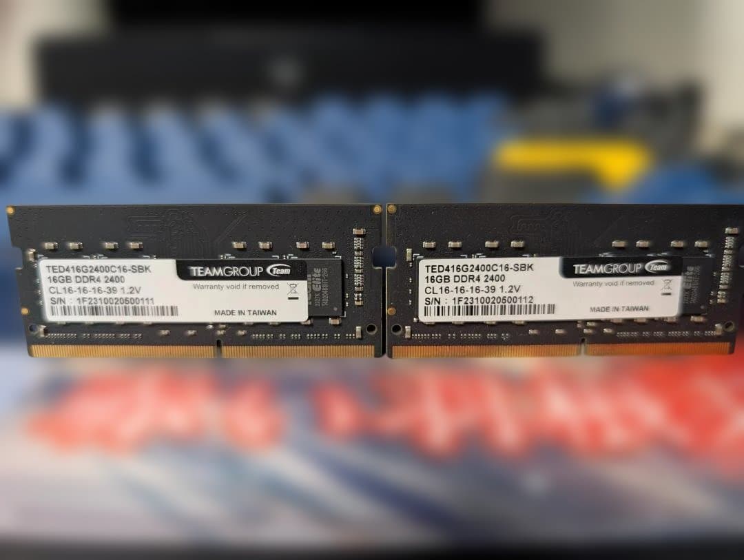 TeamGroup DDR4-2400 16GB 2枚セット 動作確認済み