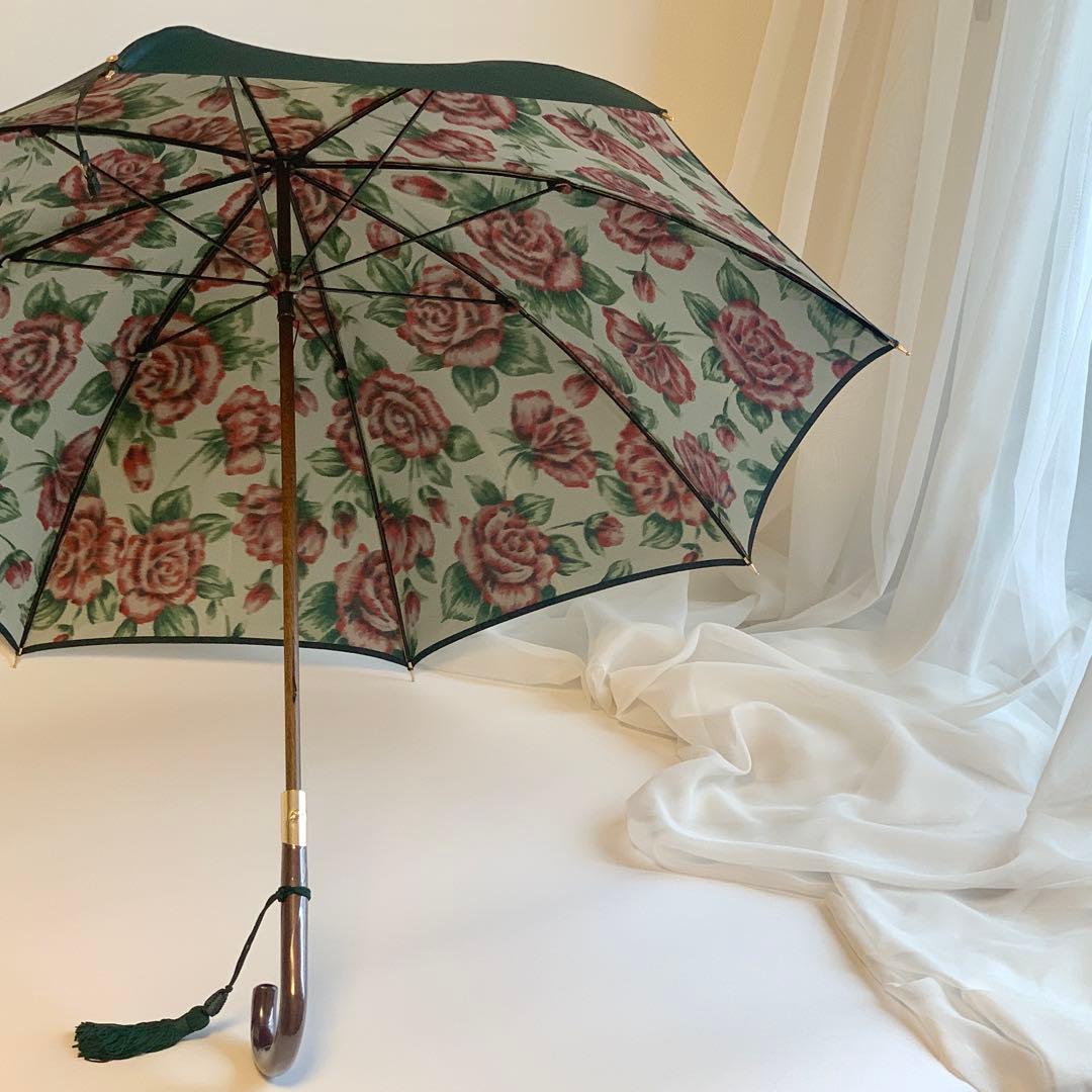新品未使用 前原光榮商店 レディース雨傘 ロゼッタ ボトルグリーン 数量限定品