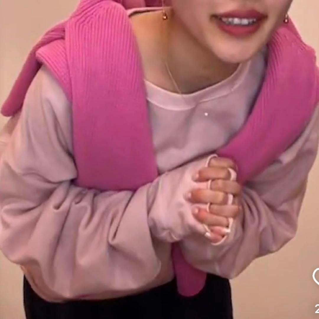 etre tokyo ショートスウェットシャツ　ピンク