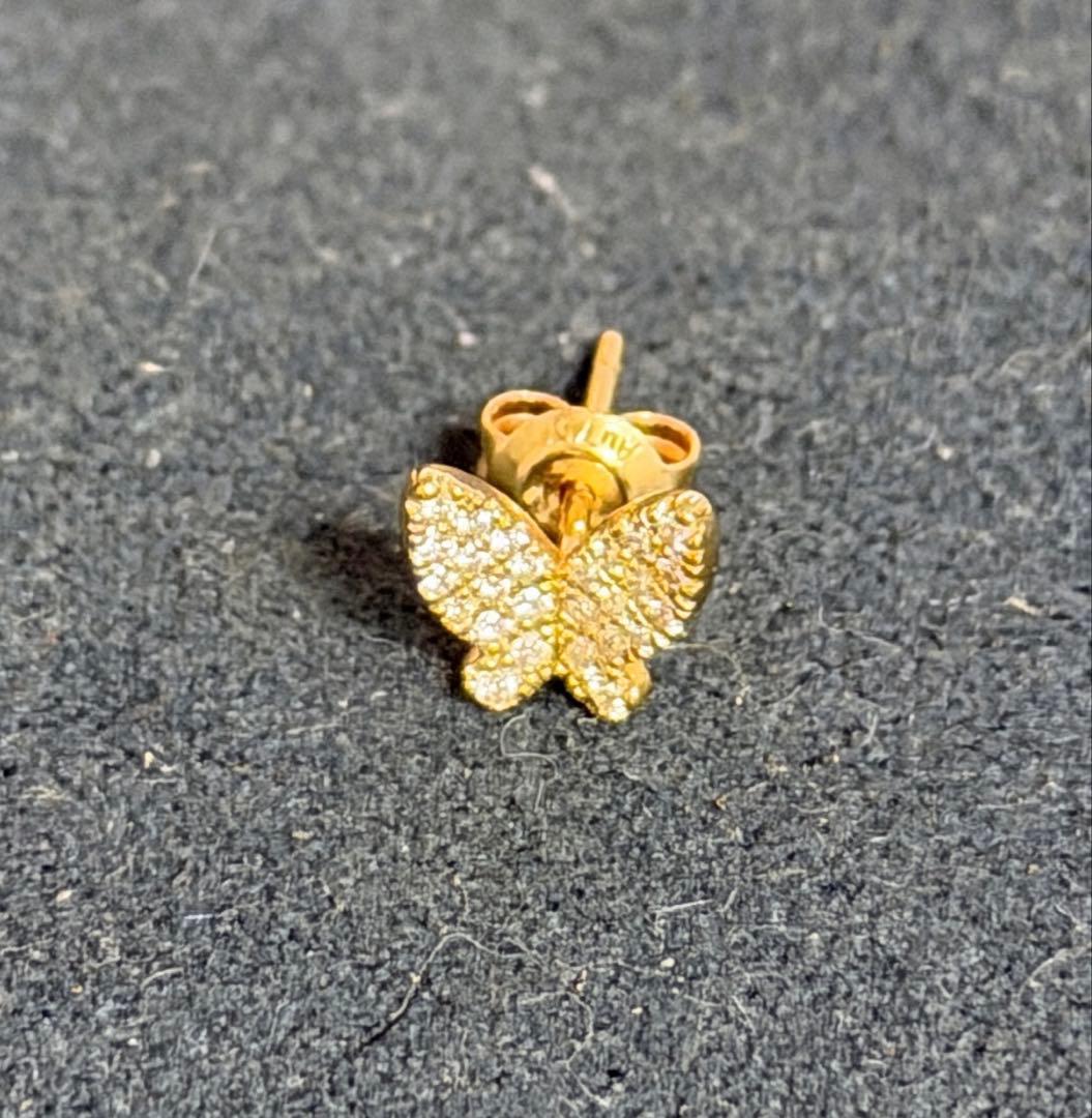 AHKAH パピヨン ピアス ダイヤ k18 蝶々 バタフライ