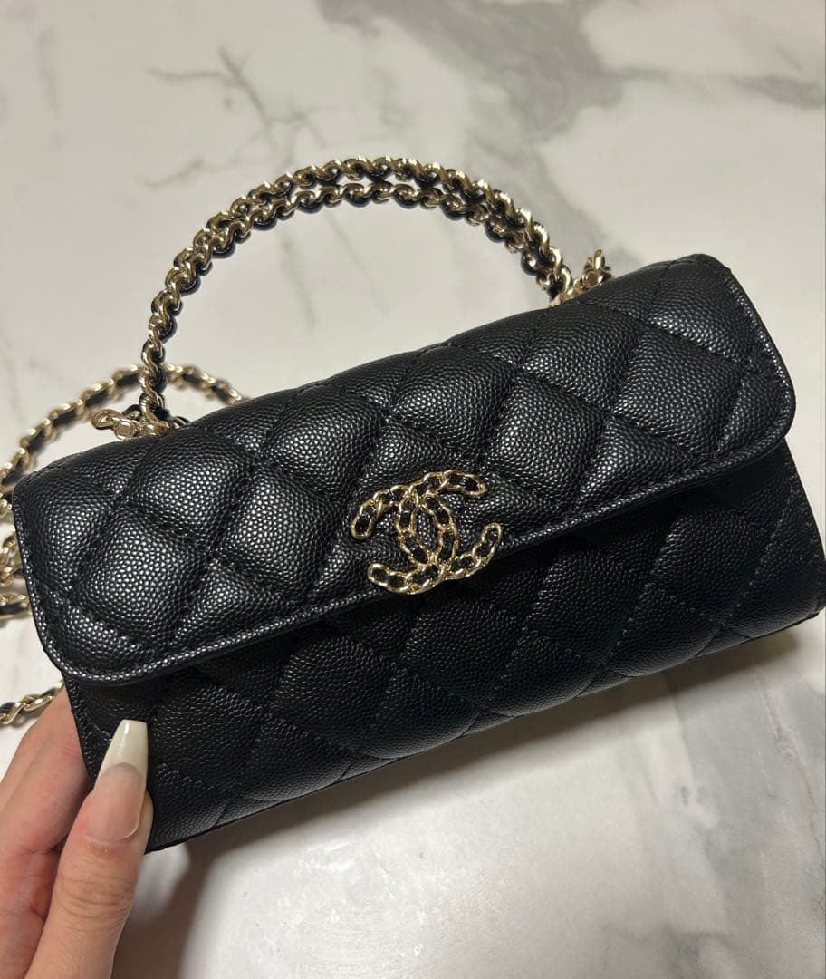 ♡ CHANEL ノベルティ チェーンショルダーバッグ ブラック