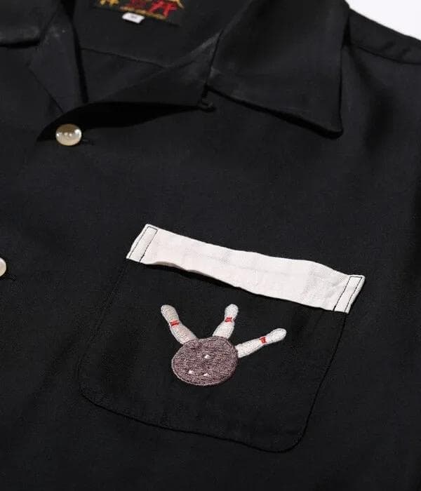 東洋 TT39103 SUKA BOWLING SHIRT XXL 黒 半袖