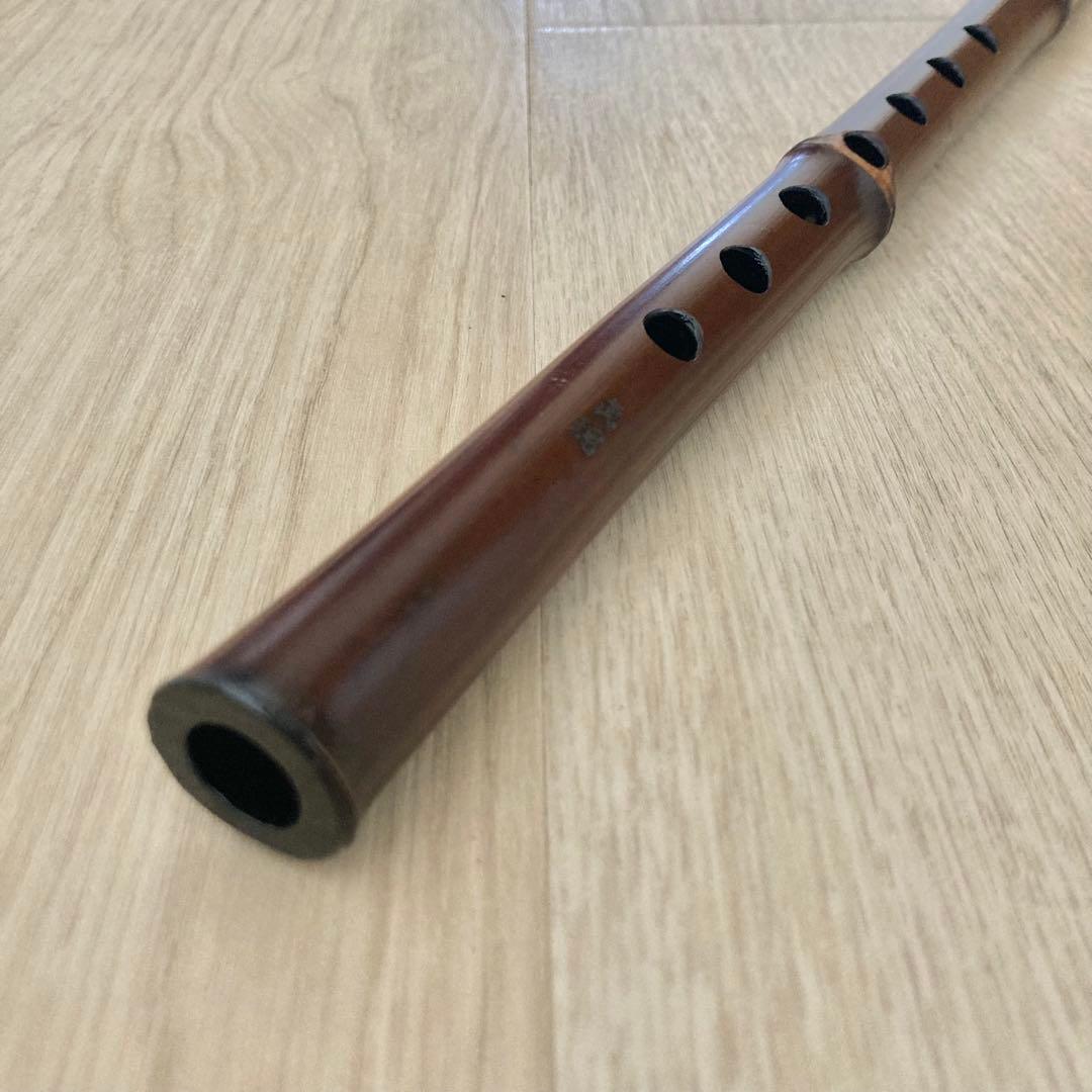 真竹笛 煤竹 古典調 五本調子 姿管 七つ穴　篠笛