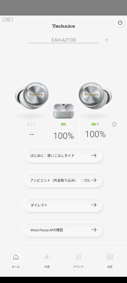 イヤホン Technics EAH-AZ100-S