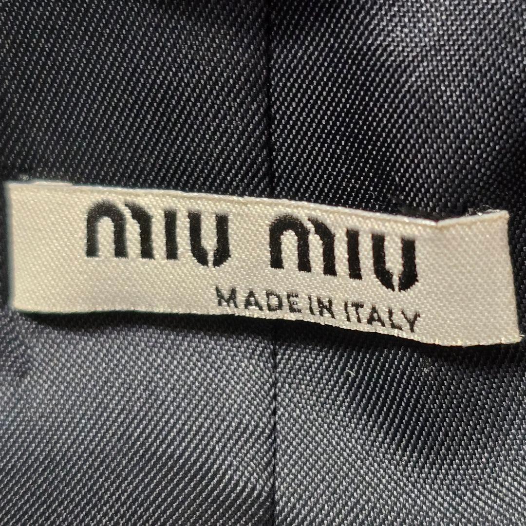 miu miu ミュウミュウ ジャガード織り ウールコート 42