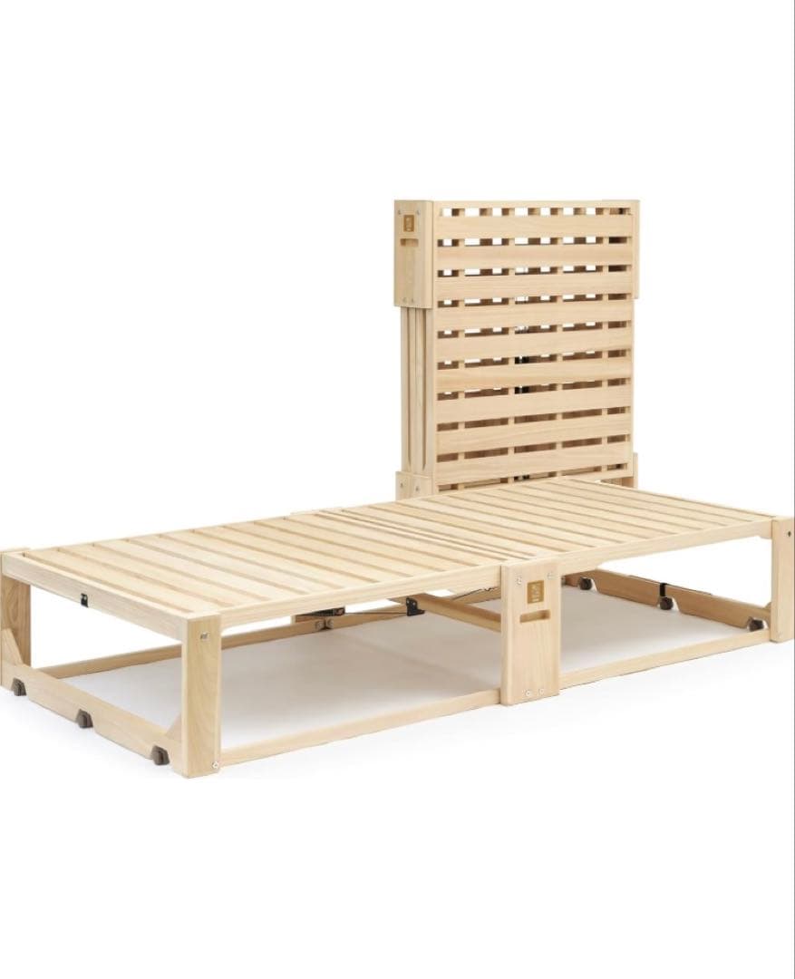 ちゅうでんページ 桐製折りたたみ式ベッド 桐らくね プレミアム35