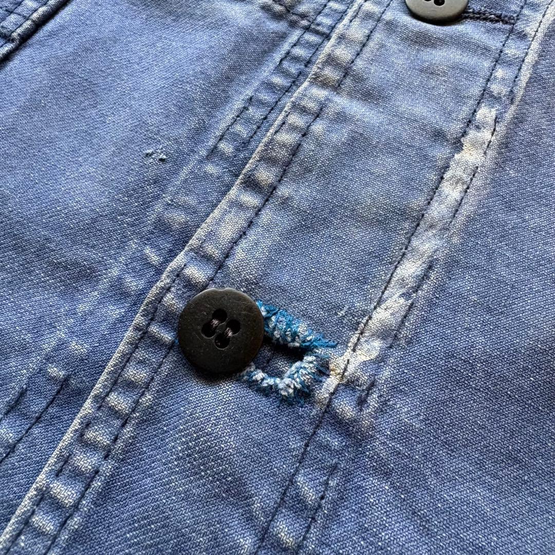 【Rii】60s フレンチヴィンテージ コットンツイル ワークジャケット