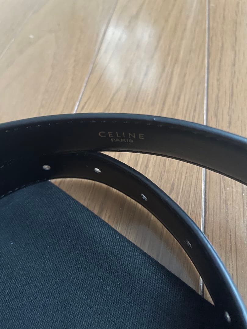 CELINEベルト トリオンフ カーフスキンブラック 63、64㎝75㎝〜80