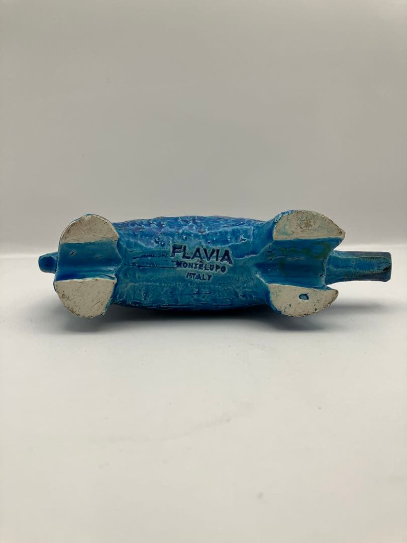 ビトッシ　リミニブルー　ヤマアラシ　陶器置物　Y