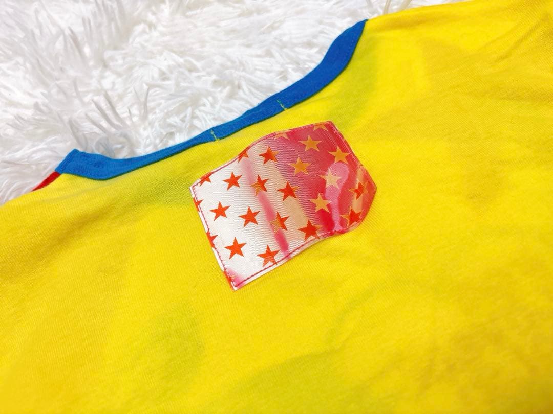 希少 エンジェルブルー平成女児 スパンコール総柄y2k 平成レトロアメカジ00s