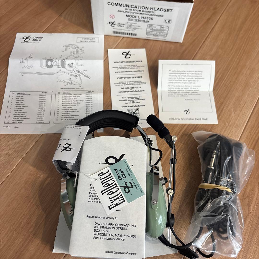 David Clark H3335 有線ヘッドセット