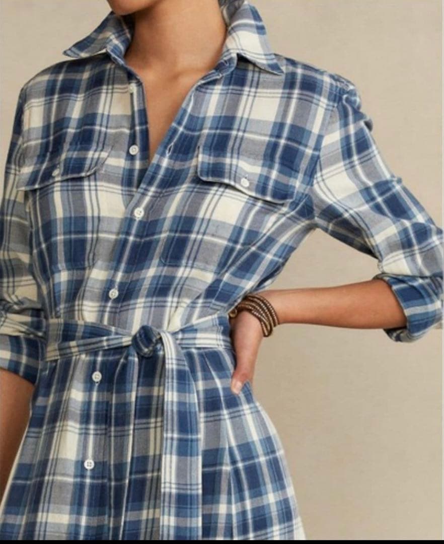 POLO RALPH LAUREN チェック柄シャツワンピースS