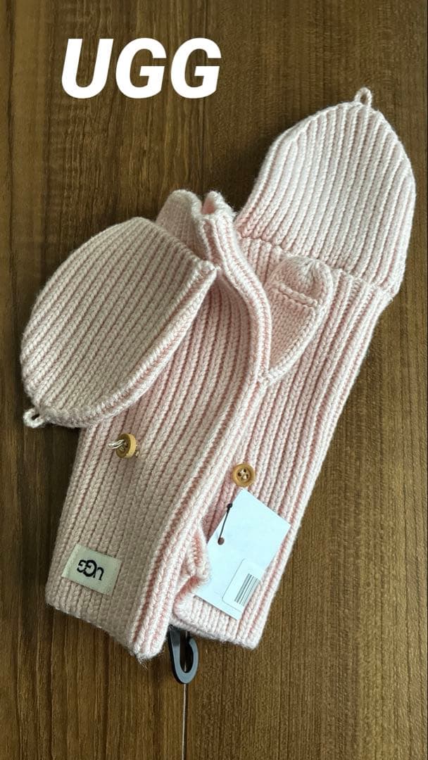 新品★UGG W COZY KNIT FLIP MITTEN ライトピンク 手袋