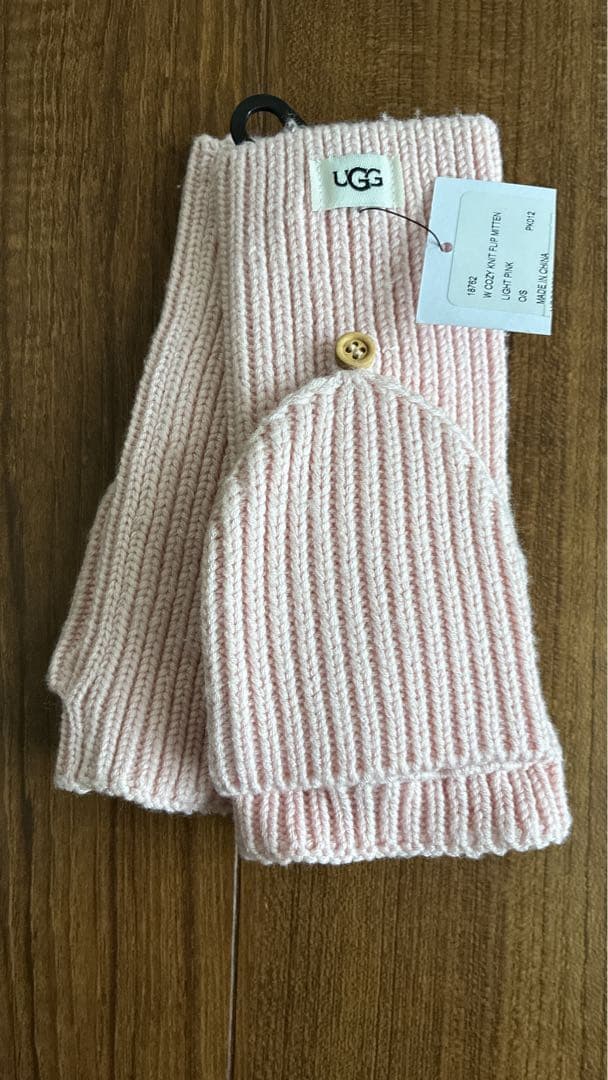 新品★UGG W COZY KNIT FLIP MITTEN ライトピンク 手袋