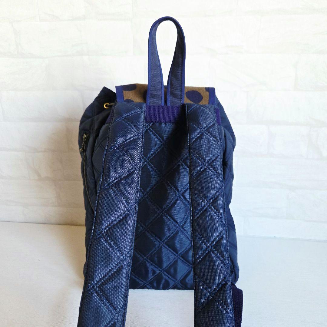 JUNE①　巾着リュック　エチノ×ナイロンキルト　ハンドメイド