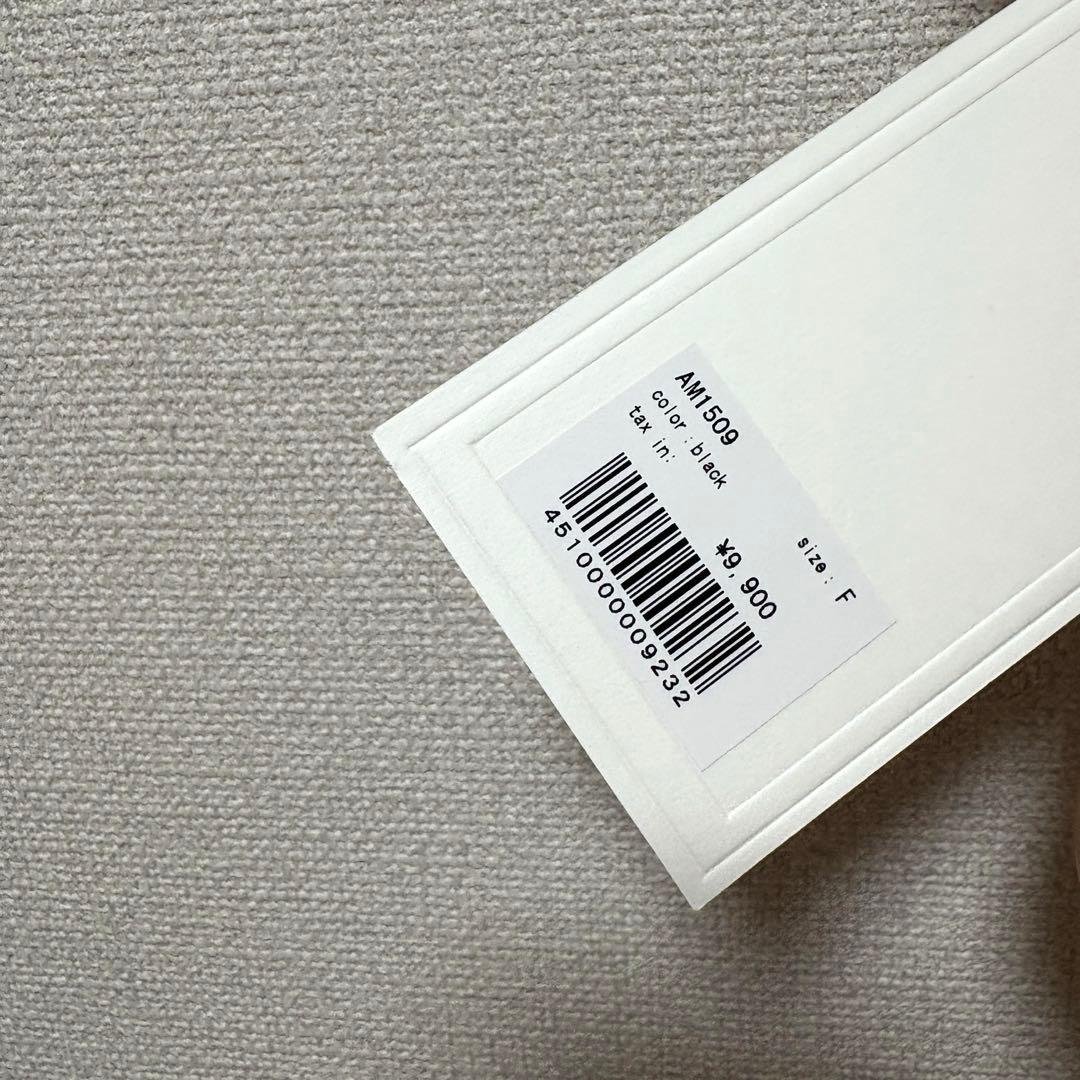 トップス andmary Ami ribbon check tops black