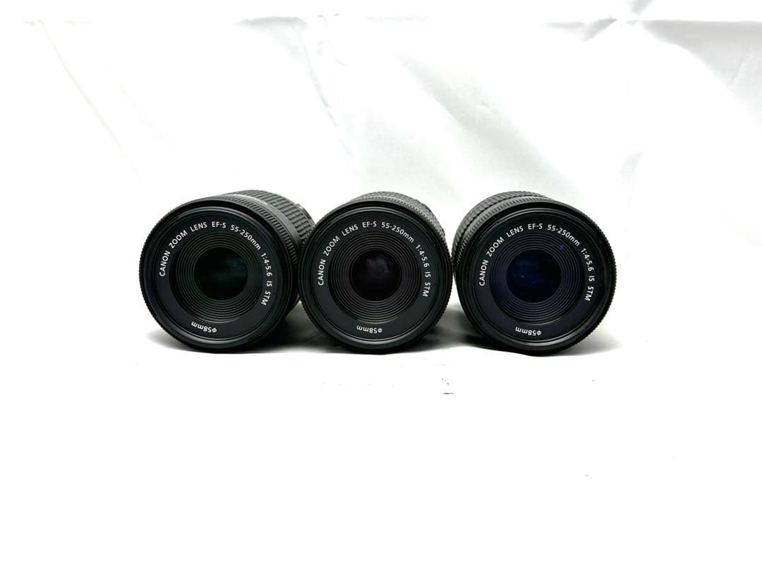 3本セット！Canon EF-S 55-250mm F4-5.6 IS STM