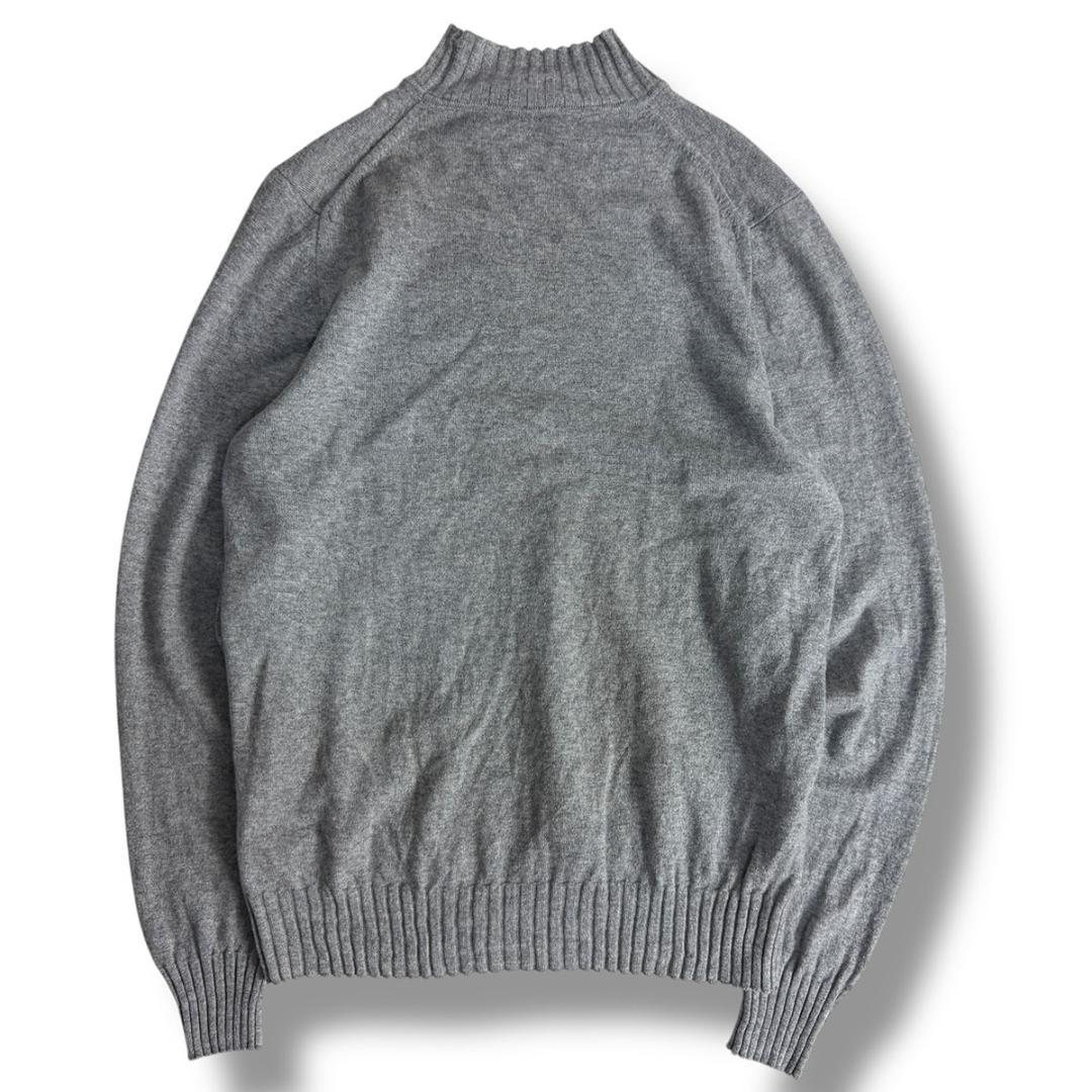 J6292 美品 フェデーリ カシミヤ100% モックネックニット グレー 52