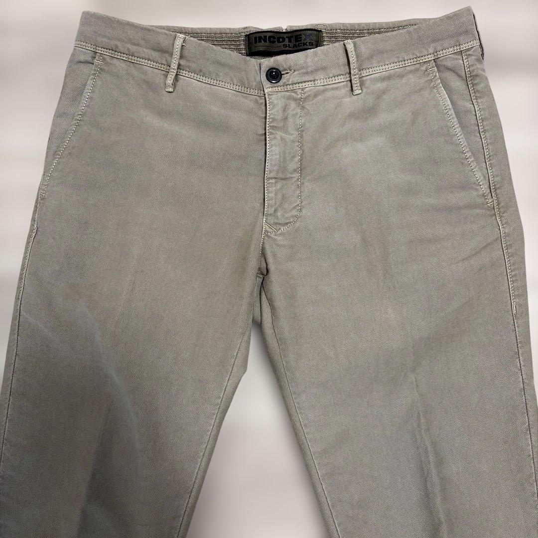 インコテックス 100型 チノパン 33 グレージュ