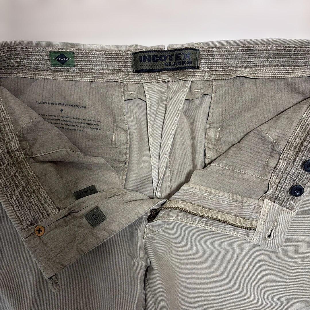 インコテックス 100型 チノパン 33 グレージュ