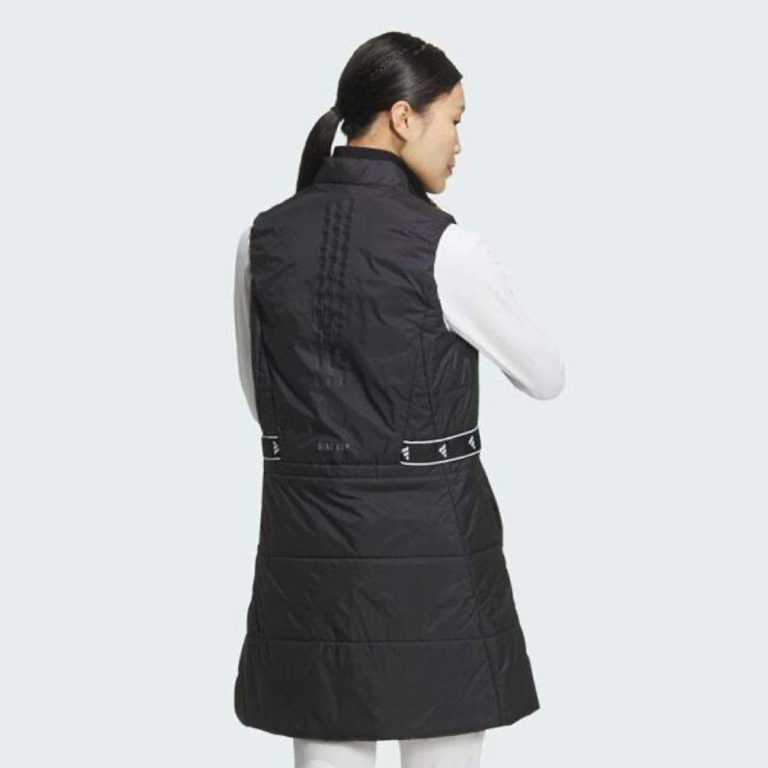 新品1.9万 adidasゴルフ 中綿 保温ロングベスト レディースXL