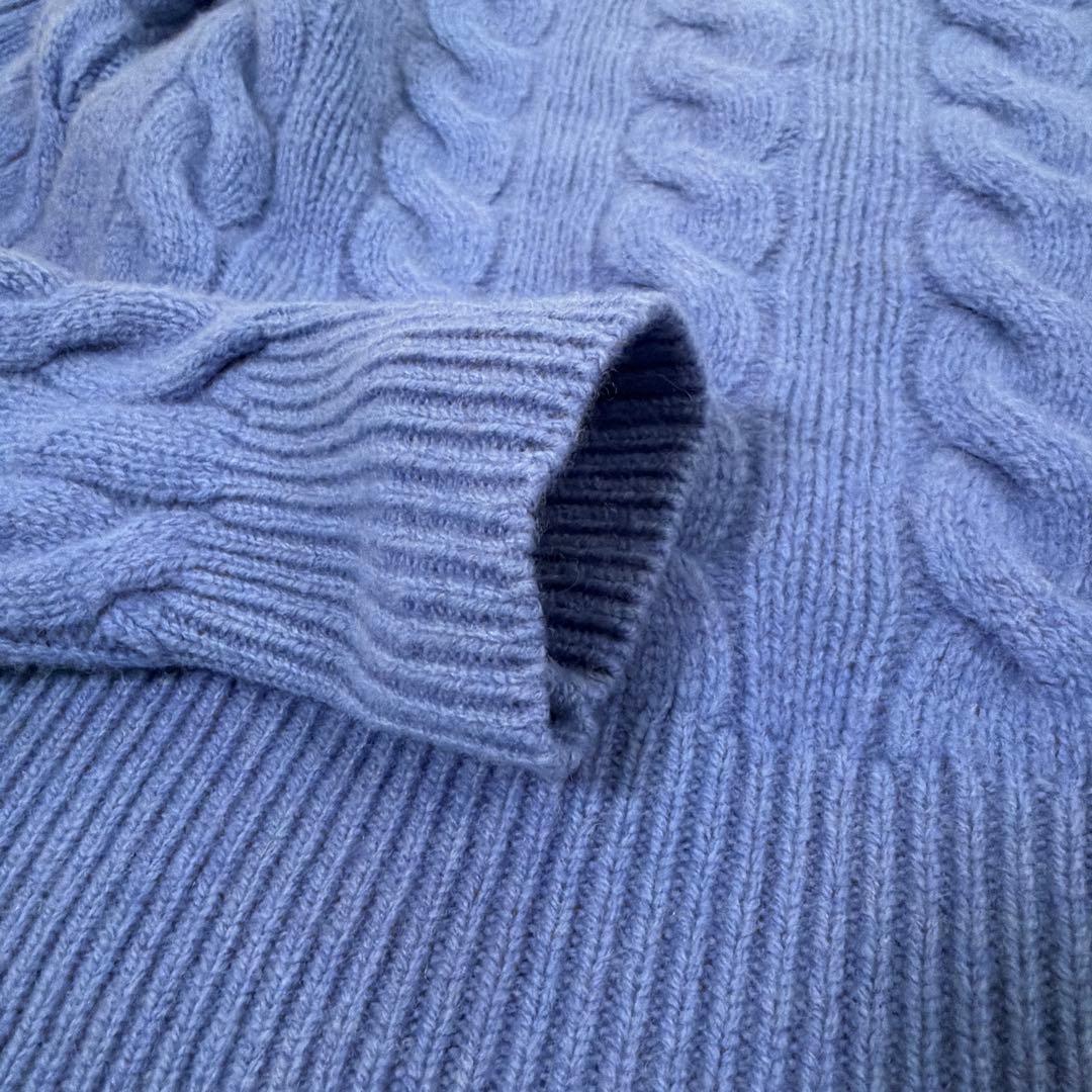Polo Ralph Lauren 青 ケーブルニットカーディガン