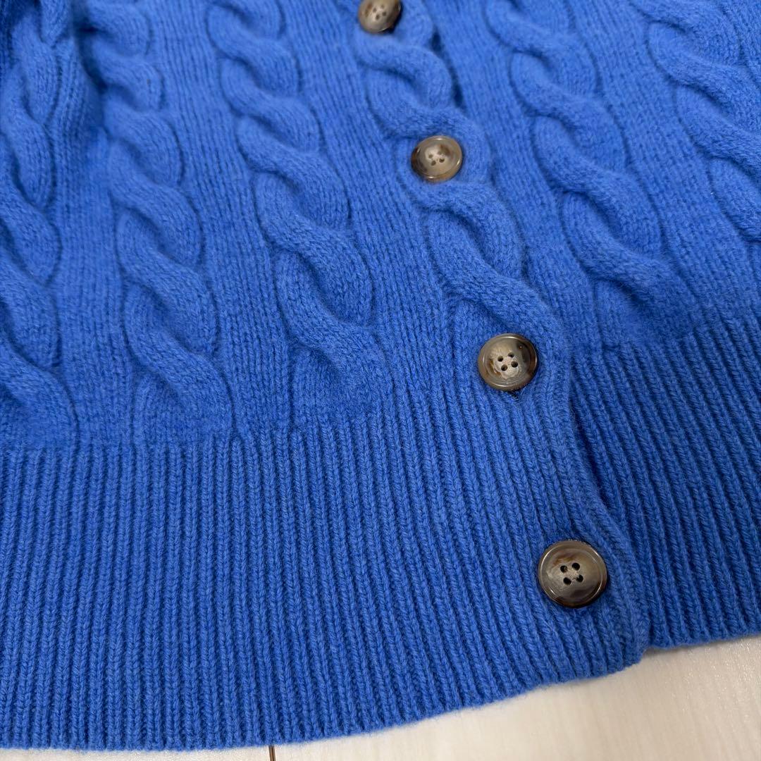Polo Ralph Lauren 青 ケーブルニットカーディガン
