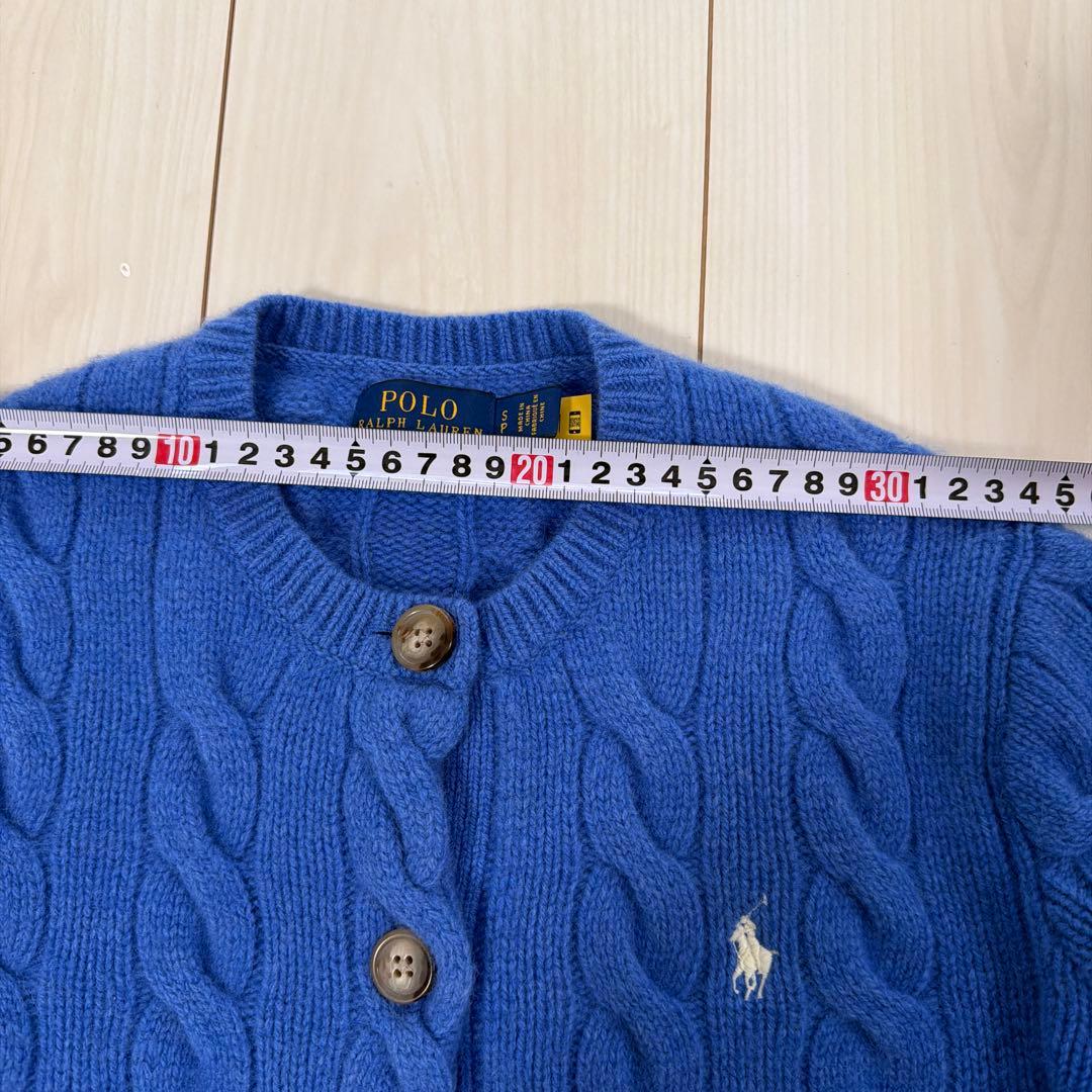 Polo Ralph Lauren 青 ケーブルニットカーディガン