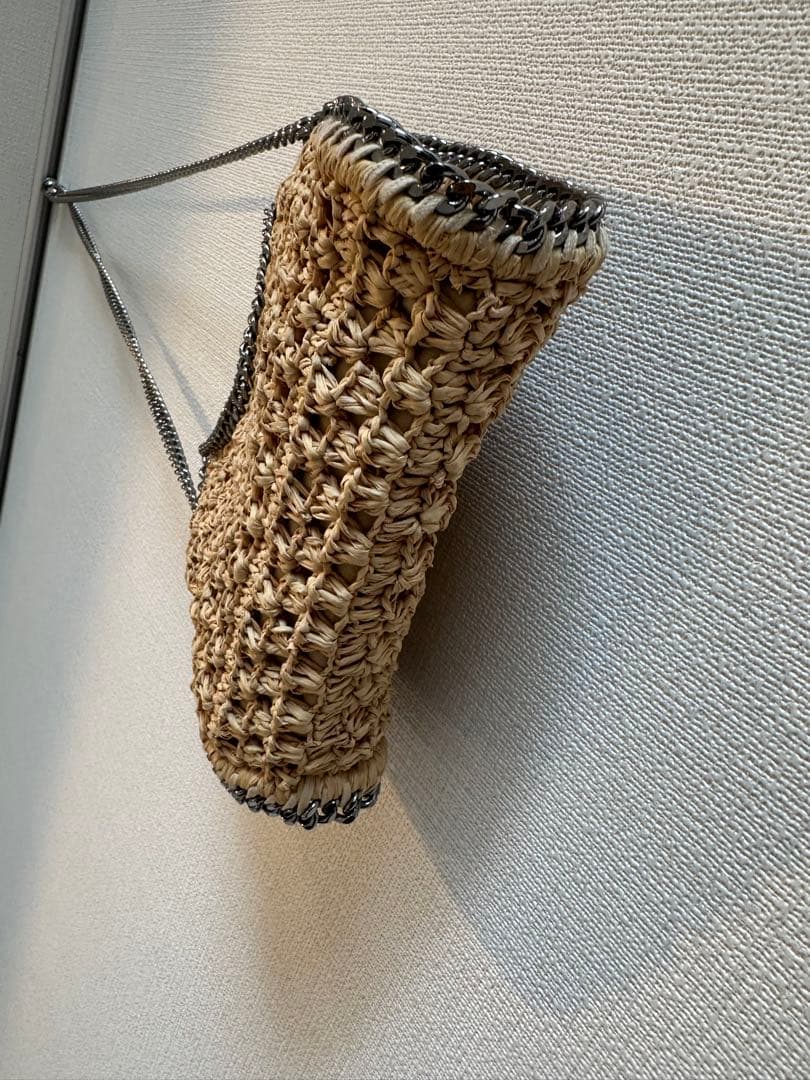 ステラマッカトニーファラベラ ミニトート ショルダーバックストロー 編み込みかご