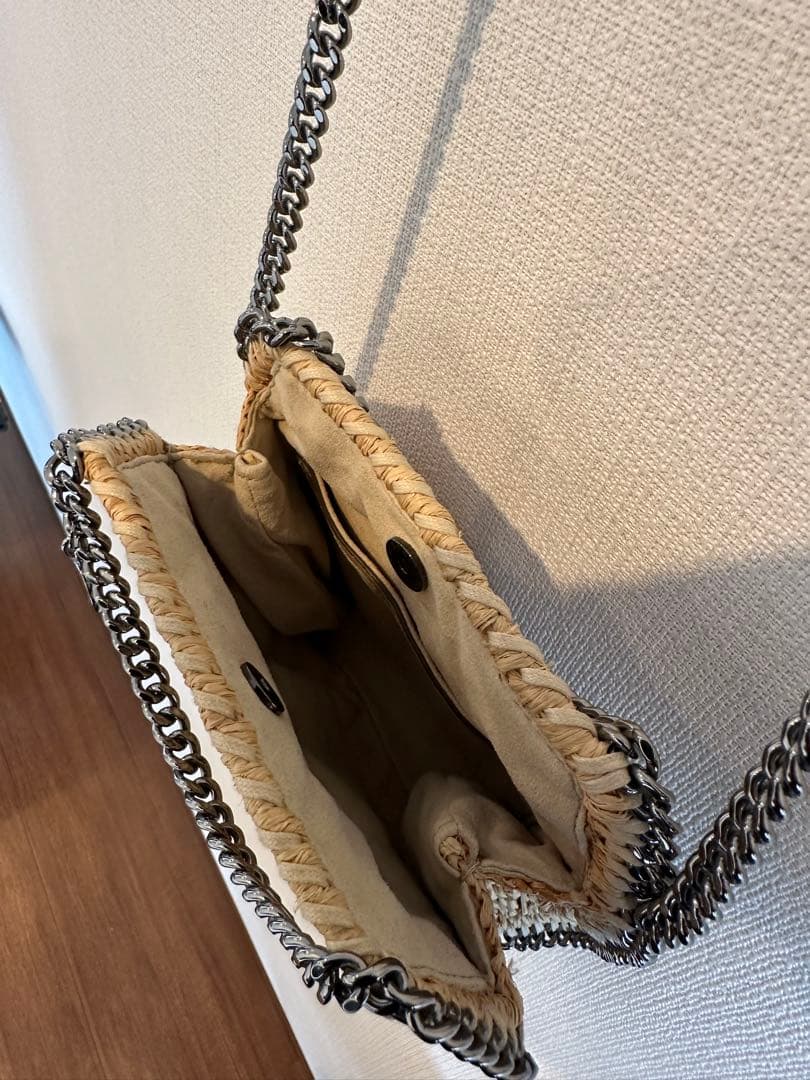 ステラマッカトニーファラベラ ミニトート ショルダーバックストロー 編み込みかご