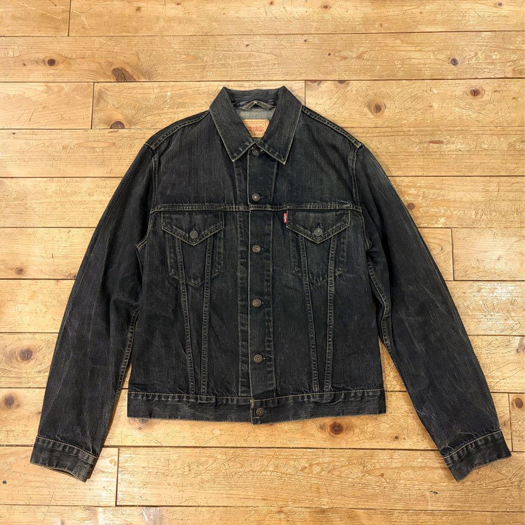ユーロ Levi's 先染めブラックデニムジャケット 70500 0484 XL