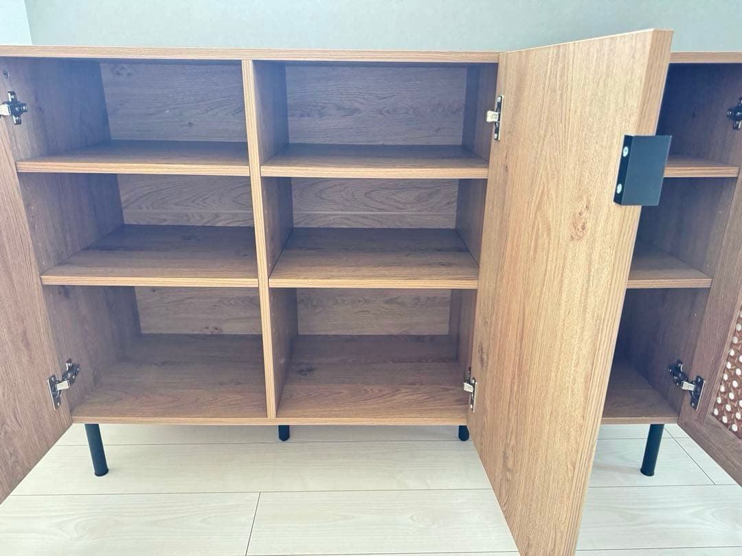 LOWYA ロウヤ　ラタン調　キャビネット　120cm