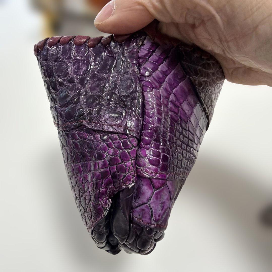 IBIZA　パープル系パッチワーク　ワニ革　ミニショルダー　美品！