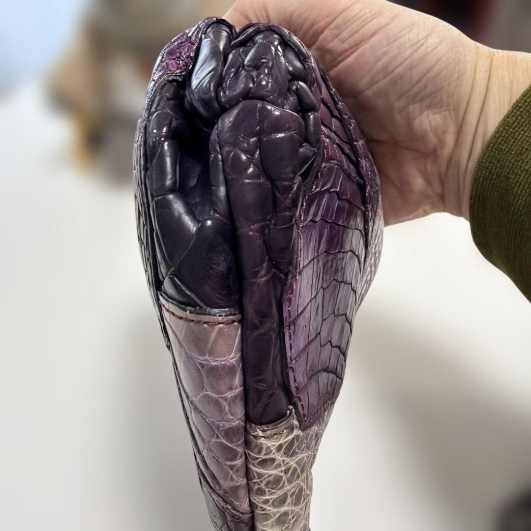 IBIZA　パープル系パッチワーク　ワニ革　ミニショルダー　美品！