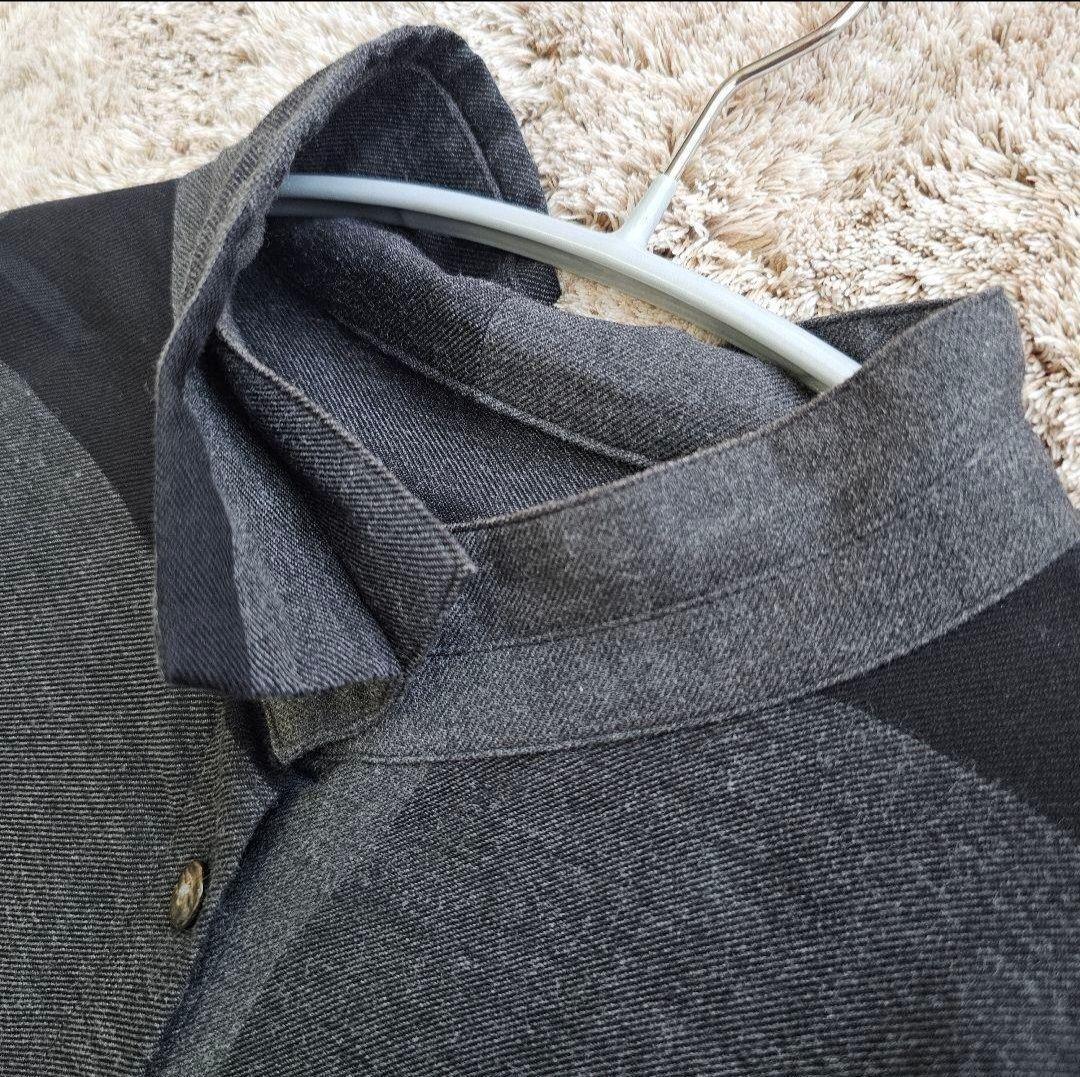 芽風 メフウ センソユニコ 襟 変形 ネルシャツ 素材 ロング ワンピース