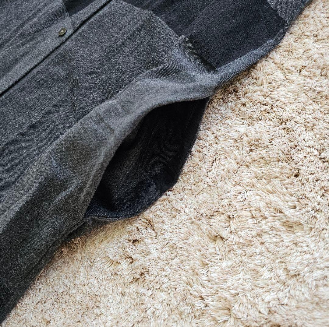 芽風 メフウ センソユニコ 襟 変形 ネルシャツ 素材 ロング ワンピース