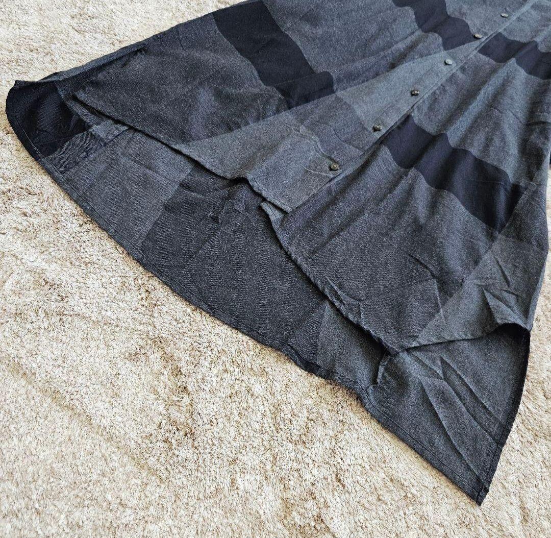 芽風 メフウ センソユニコ 襟 変形 ネルシャツ 素材 ロング ワンピース