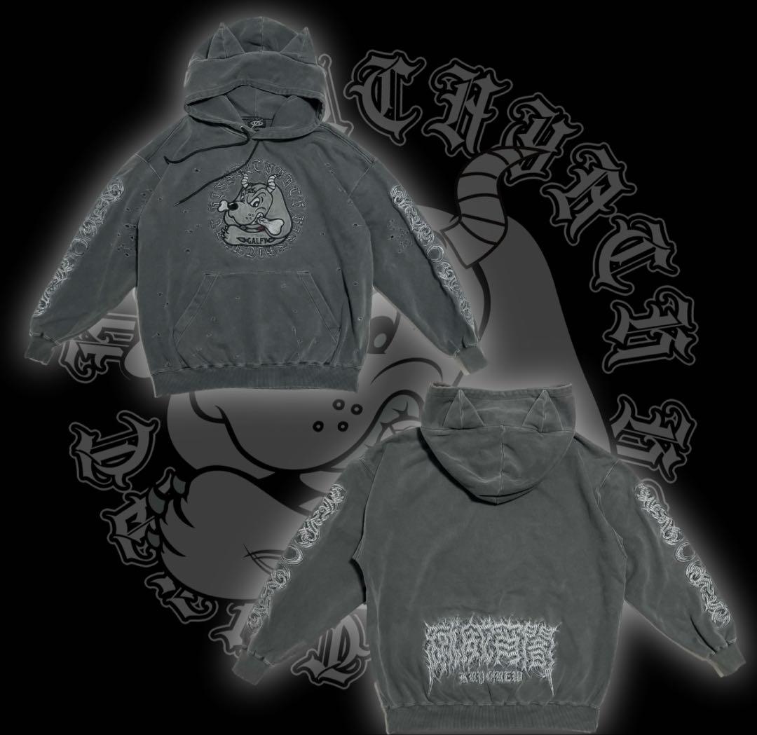 KRY GALFY コラボ ケモミミ染めボロパーカー即日発送年末年始セール中