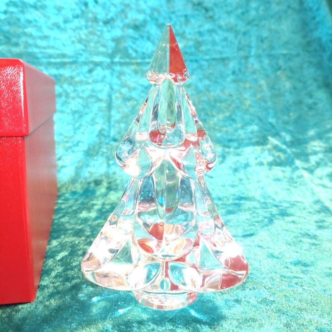 【勤労感謝特価・美品】「バカラ スノーウィーツリー」バカラの基本色クリアです