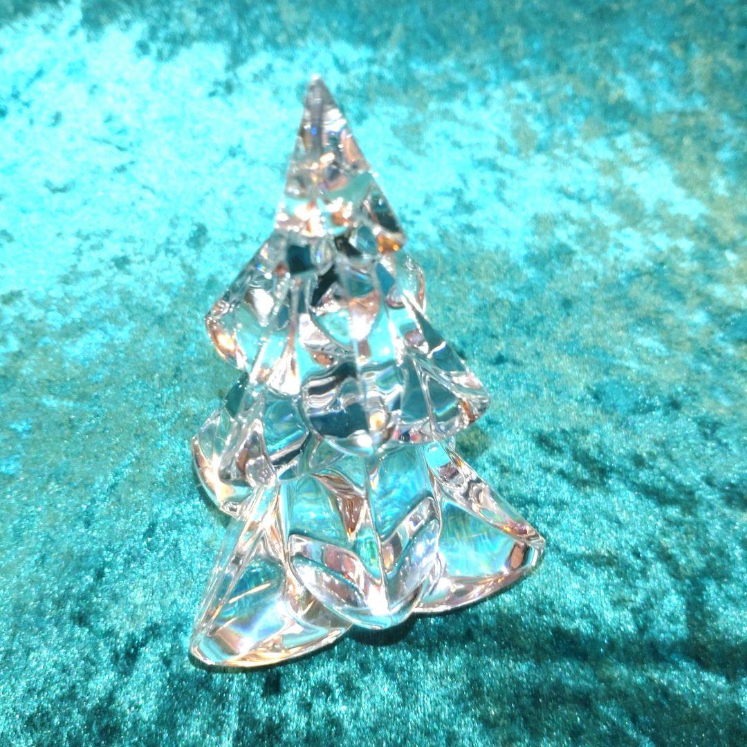 【勤労感謝特価・美品】「バカラ スノーウィーツリー」バカラの基本色クリアです