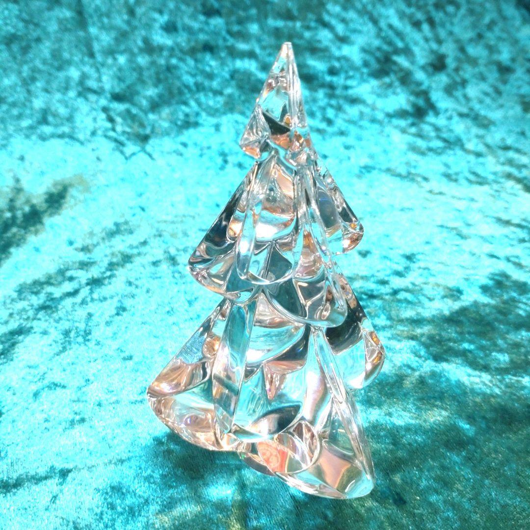 【勤労感謝特価・美品】「バカラ スノーウィーツリー」バカラの基本色クリアです