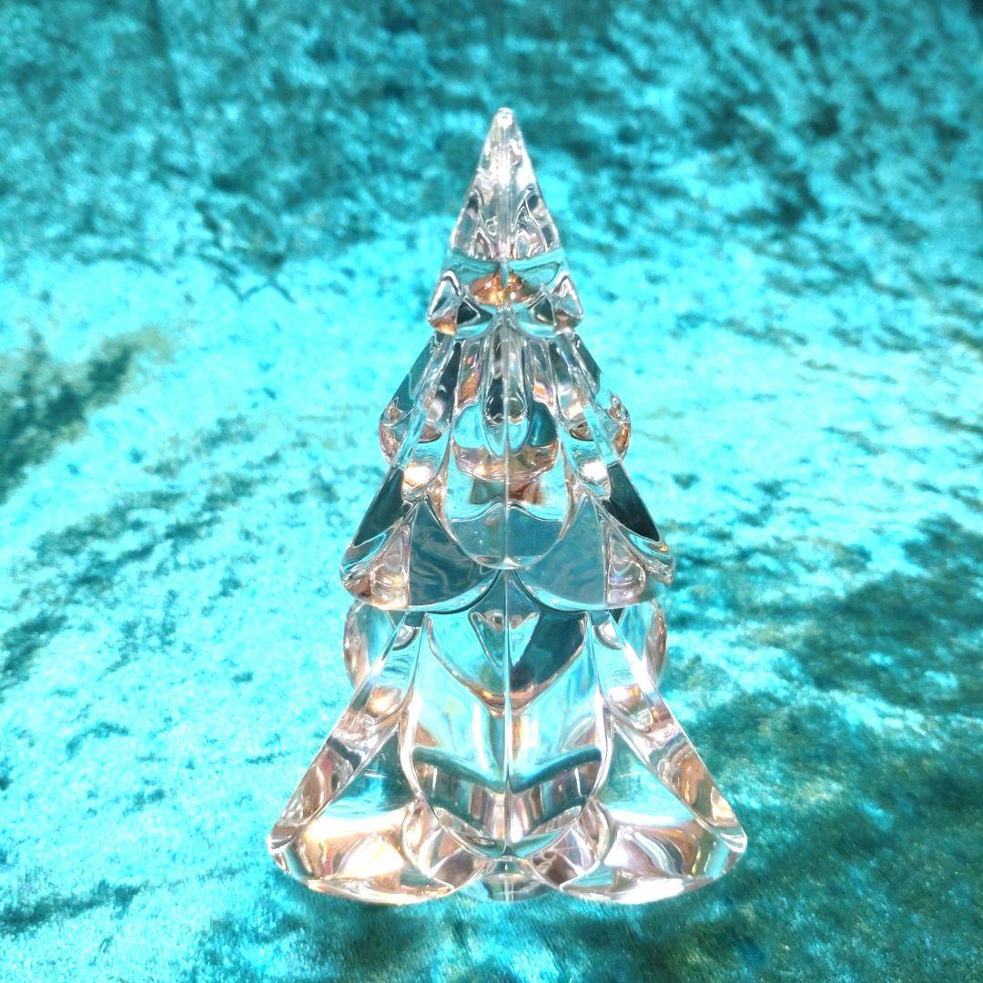 【勤労感謝特価・美品】「バカラ スノーウィーツリー」バカラの基本色クリアです