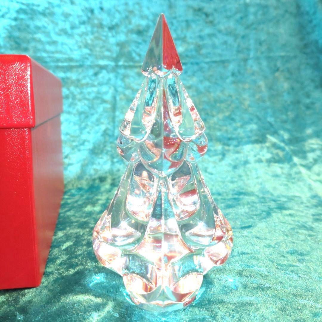 【勤労感謝特価・美品】「バカラ スノーウィーツリー」バカラの基本色クリアです