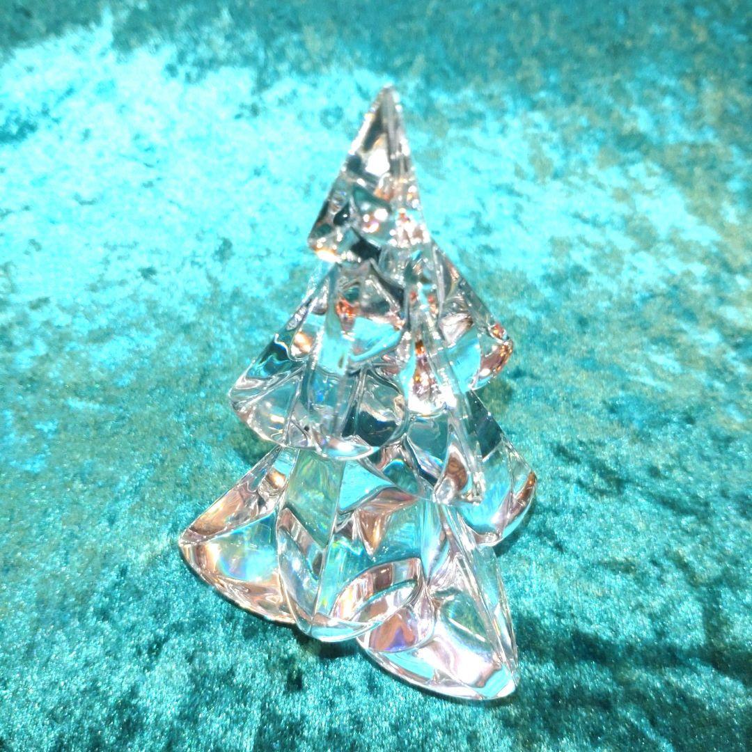 【勤労感謝特価・美品】「バカラ スノーウィーツリー」バカラの基本色クリアです