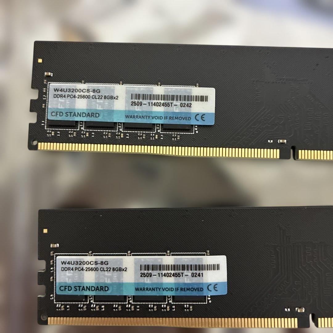 A*0様 CFD DDR4 8GB 3200 ×2 ジャンク